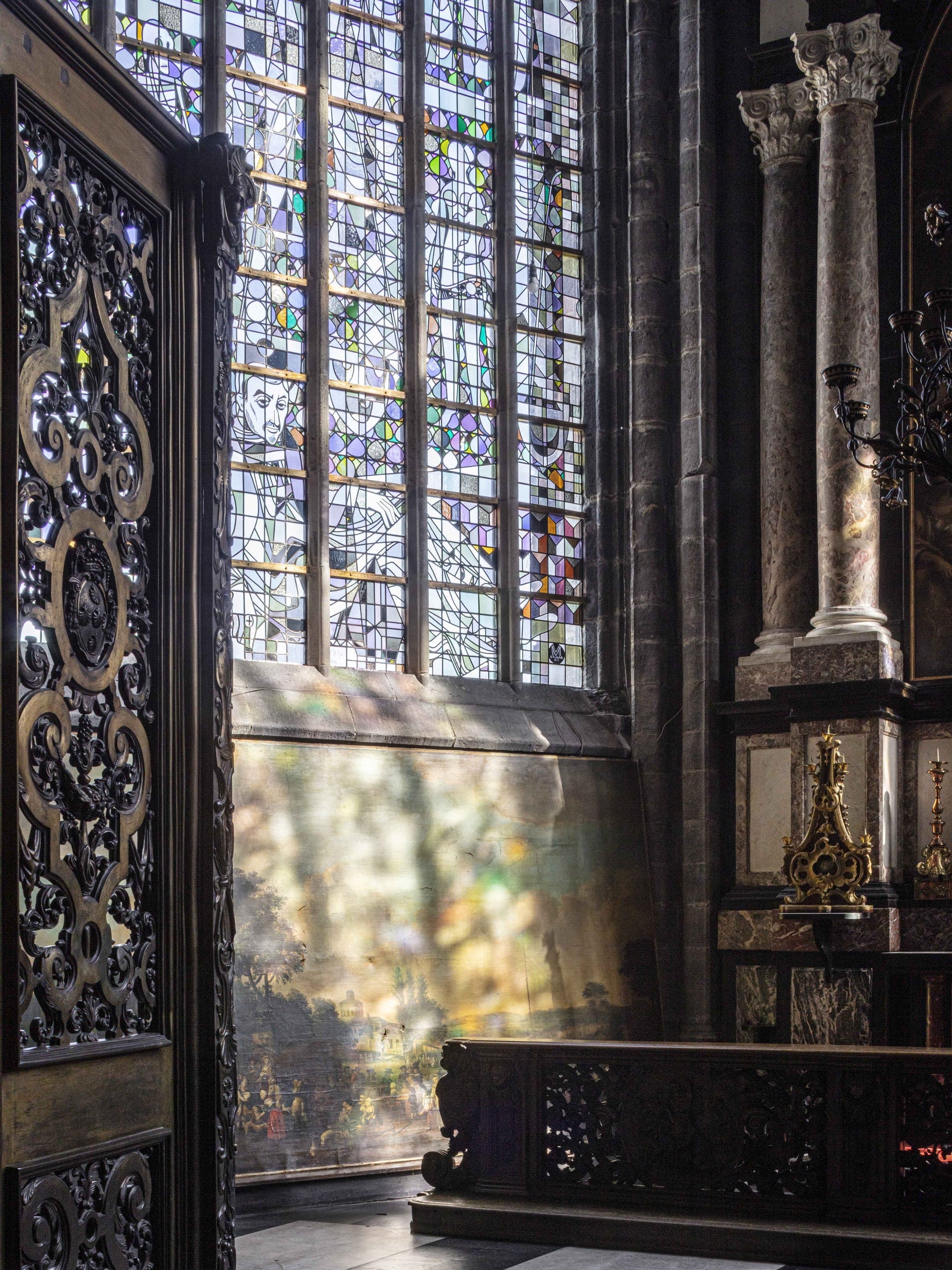 Glasraam — Sint-Baafskathedraal Gent