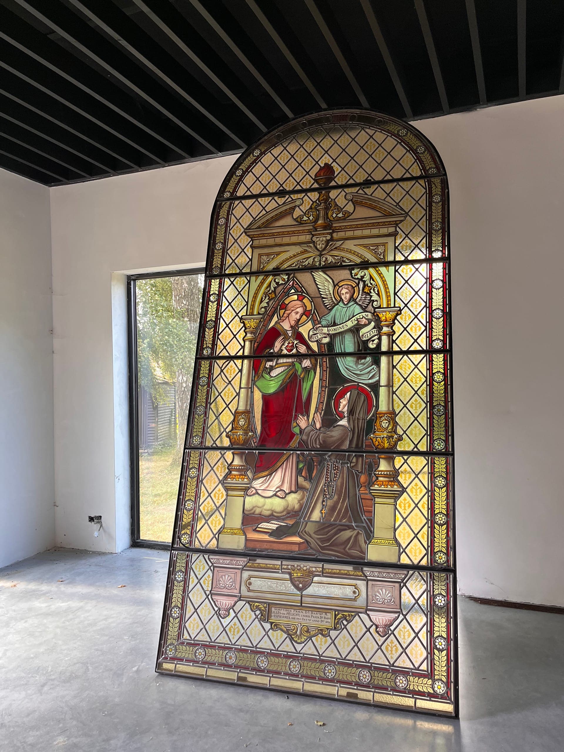 Gerestaureerd glasraam — Privé installatie
